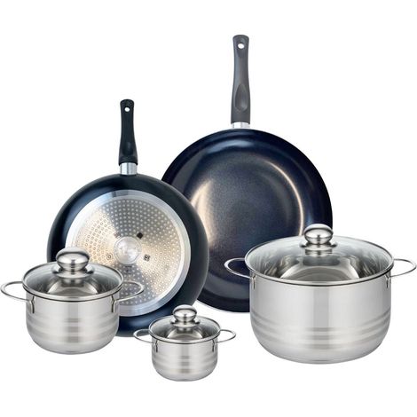 Ensemble de 2 Poêles de cuisson 28 et 32 cm et 3 faitouts 12, 16 et 24 cm Elo Prima Brillant (1/5)