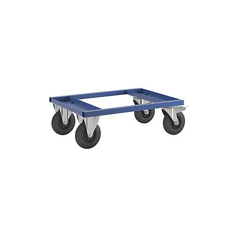 Carrello porta pallet con freno, Blu L x P x H (mm) 800 x 600 x 270 (1/3)