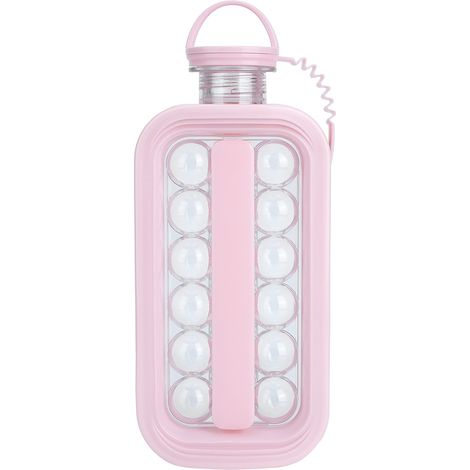 Tragbare, ausziehbare Eisschaufelflasche – Eiswürfelbehälter mit rosa Deckel für die Bar (1/5)