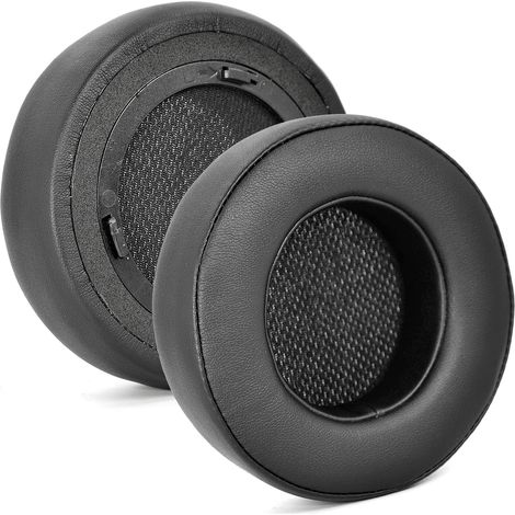 Almohadillas de repuesto gruesas compatibles con Corsair Virtuoso RGB Wireless SE Gaming, cuero suave, espuma de alta densidad con cancelación de ruido (negro más grueso)