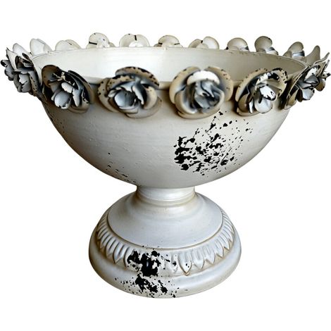 Blumentopf, Pflanzkübel, Behälter – antikweiß
