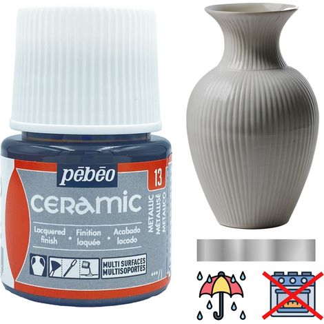 Peinture céramique à FROID, décorative, résistante PEBEO 13 METALLIC 45ml (1/5)