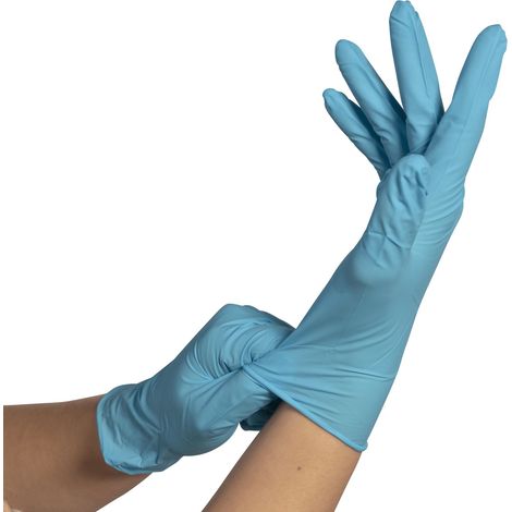 Gant en nitrile non poudrés EN 374 bleu T 8 - 9 - MUTEXIL - 8886517-L