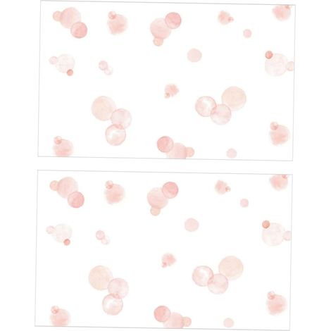 Autocollant mural Totority à pois roses en PVC 2 pièces (1/5)