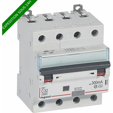 Legrand – Disjoncteur différentiel monobloc 4 pôles 400V 32A type A 300mA – Courbe C – Protection des installations électriques