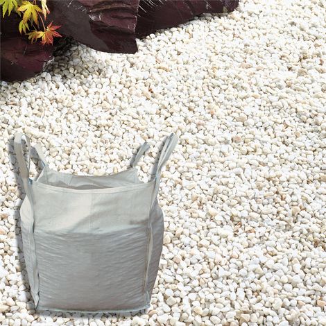 Kelkay Classic White Chippings Stones Garden Paths Driveways 8-12mm Bulk Bag (1/5)