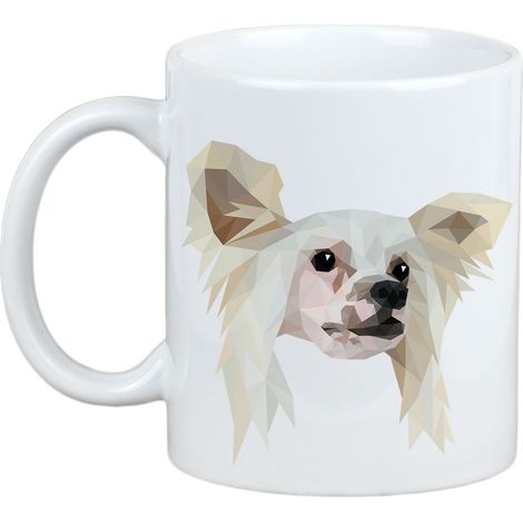 Perro Crestado Chino - taza con una foto y la inscripción perro geométrico Art-Dog (1/5)