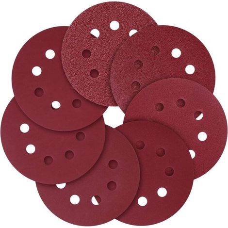 Disque abrasif, 5" (125mm) 8 trous Papier abrasif à grain différent 40/80/120/240/320/600/800pcs 70pcs）… - RWCommerce, industrie et science ›Produits abrasifs et de finition› Meules et disques de meul