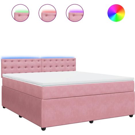 Maison Exclusive - Boxspringbett mit Matratze Rosa 180x200 cm Sam