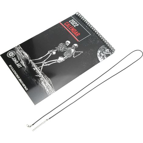 Calendrier 2022 Pratique et Amusant Petit Calendrier Mural Art Gothique Cadeau de Nouvel An Décoration Murale