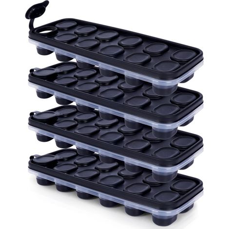 Bac à glaçons avec couvercle 25 cm, lot de 4. (1/5)