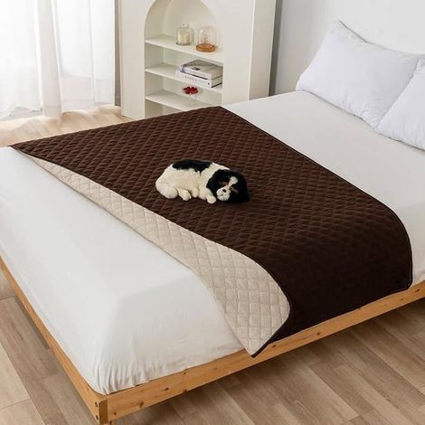 Waterproof Dog Mat, Non-Slip Pet Blanket, Coffee Style 2 210x210cm Pet Travel Mat