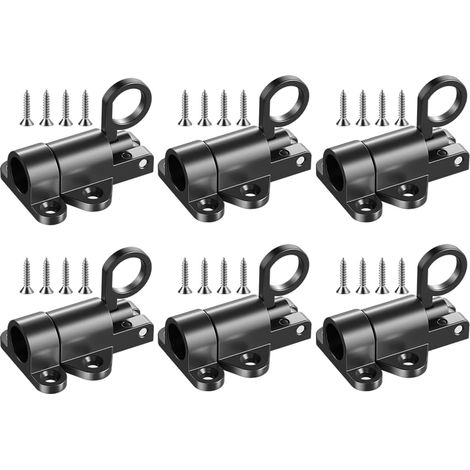 6 Pièces Verrou Porte à Rebond,Automatique Verrou de Porte avec 24 Vis,Verrouillage de Boulon élastique Boulon à Rebond,Loquet de Porte,pour Portes et Fenêtres,Portes en Bois,Armoires,Penderies