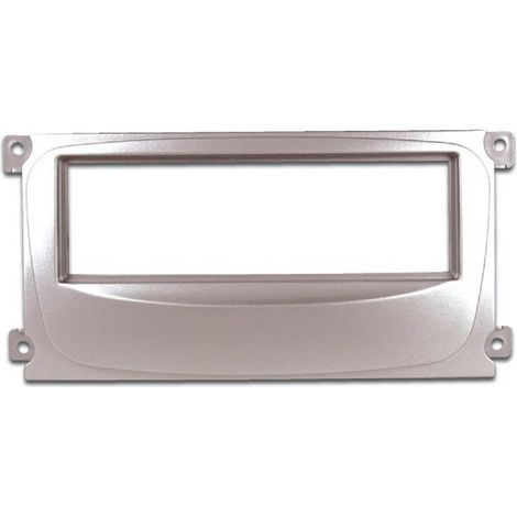 Facade autoradio 1DIN compatible avec Ford C-Max Focus Galaxy Mondeo S-Max - 06-15 - Argent
