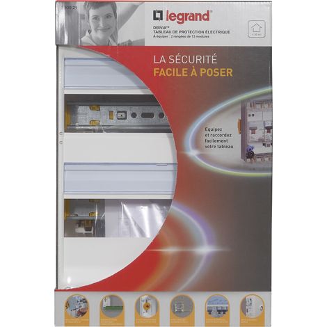 Legrand - Coffret à équiper - 2 rangées 13 modules - 375x250x103,5mm - avec borniers