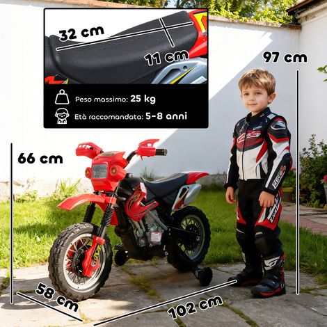 Trottinette électrique pour enfants de 3 à 6 ans. Fabriquée en plastique PP, elle est équipée de stabilisateurs, de phares et d'une fonction musicale. Dimensions : 102 x 58 x 66 cm. Disponible en roug (1/5)
