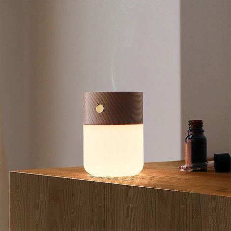 Mini-Aromatherapie-Lampe, wiederaufladbar, Nachtlicht, Schlafzimmer-Atmosphäre, Nachttischlampe, Dekoration, warmweiß