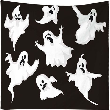 CSPARKV Heavy Duty Polyester Ghost Wall Tapestry for Halloween Decoration 150 x 150cm (1/5)