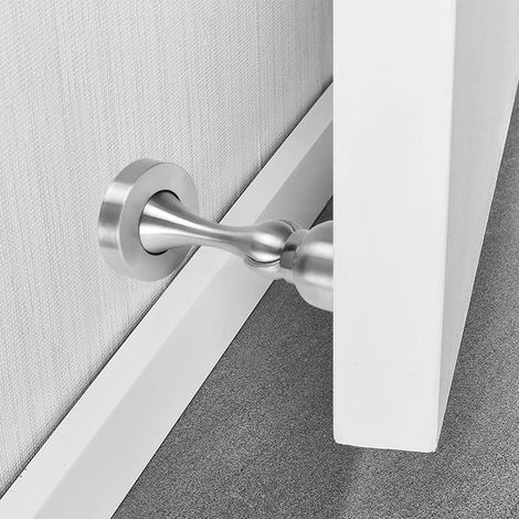 Arrêt de porte magnétique, 2 ensembles d'arrêt de porte magnétique en acier inoxydable Butoir de porte mural robuste pour portes larges