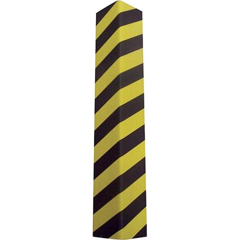 Mottez – Mousse de protection d'angle XXL A099S80 – Adhésif double face intégral – Longueur 80cm – Angle 12,5 x 12,5cm – Jaune et noir