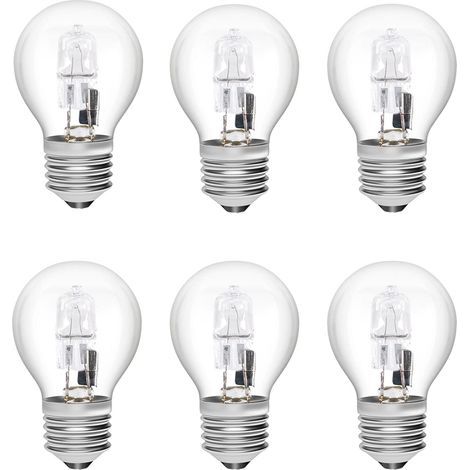 E27 Ampoules Halogènes 28W G45 en Verre à Intensité Variable Blanc Chaud 2700K Lampe en Forme de Balle de Golf Ampoule à vis Edison Coque Transparente pour Lustre ( Lot de 6) (1/5)