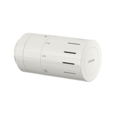 Flamco Design-Thermostatkopf TC-D1 weiß Klemmanschluss mit Nullstellung, F35322 (1/3)