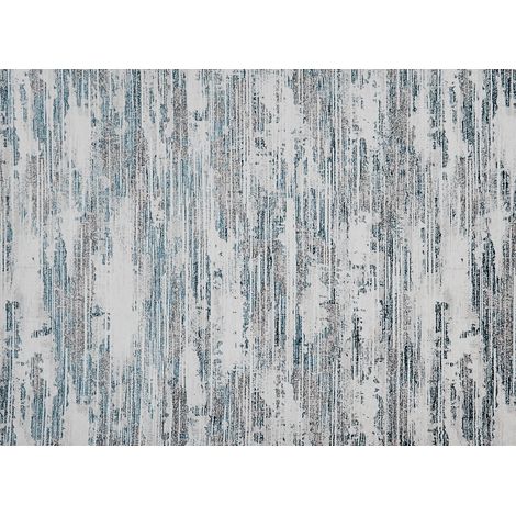 Tapis motif abstrait beige et bleu 160 x 230 cm AURORA (1/5)