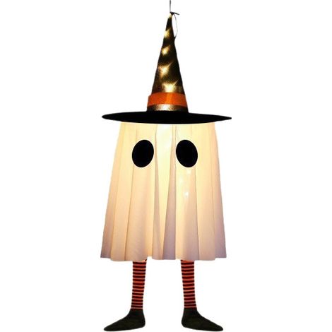 Orange Halloween Geist Anhänger 2060cm 1 Hexenhut Hexe Dekoration Leuchtende Licht Hof Terrasse Garten Outdoor Baum
