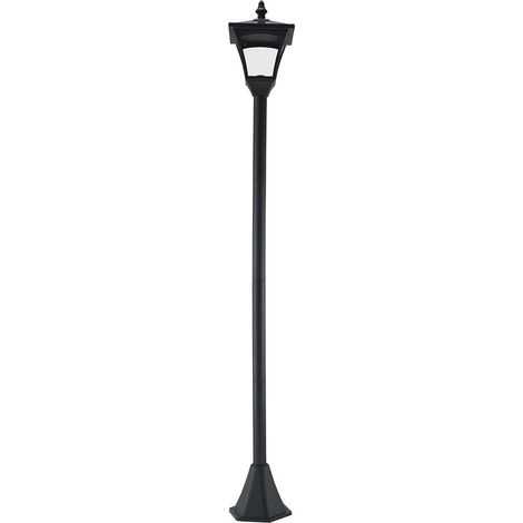 Lanterna solare da giardino e da percorso LED nera 15 x 15 x 120 cm MODENUIT (1/5)
