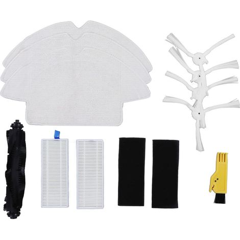 Accessoires pour Robot Balai : Brosse Principale, Chiffon, Filtre et Brosse Latérale Compatible 360 S6