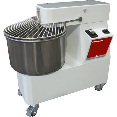 Pétrin à spirale 22 litres timer avec roues - Diamond