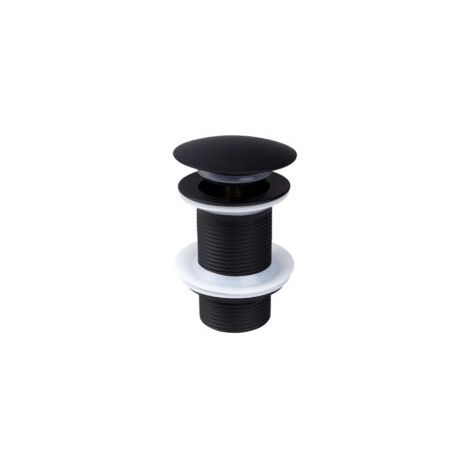 Piletta di scarico a scomparsa nera per lavabo, senza troppopieno, universale, anti-intasamento, in ottone resistente alla corrosione, accessori per cucine, bagni, lavabi e lavelli - Crezuo