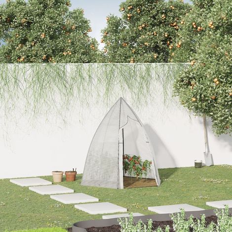Mini tente hivernale pour plantes avec porte roulante balcon de jardin protection hivernale blanche 160 x 140 x 180 cm