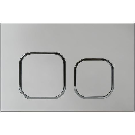 WC-Spülplatte, Zweimengenspülung, ABS, Silbergrau, kompatibel mit Geberit Sigma (1/5)