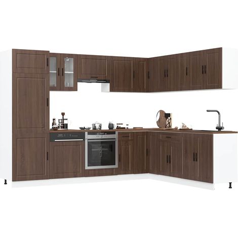 vidaXL Ensemble d'armoires de cuisine 14 pcs Porto bois d'ingénierie (1/5)