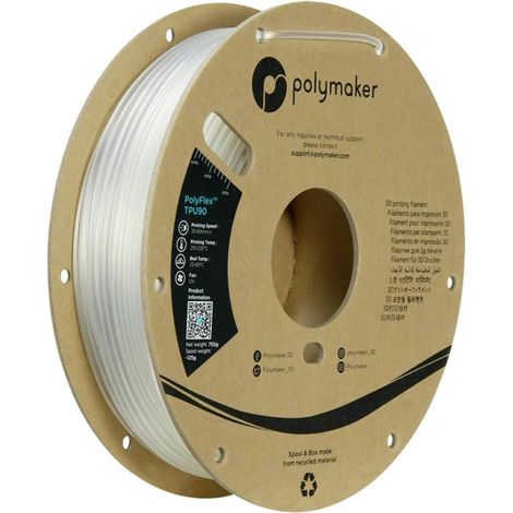 [NEUWERTIG] B-Ware Polymaker Pd02009 Filament Tpu Material 2.85 Mm 750 G Klar Poly Flex 1 St