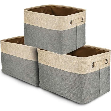 Panier de rangement pliable en coton avec poignée, pour la maison, la chambre ou la buanderie, adapté aux espaces intérieurs et aux routines quotidiennes.-AquaForge (1/5)
