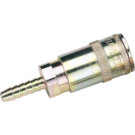 Draper 1/4" Bore Vertex Air Line Coupling with Tailpiece (Sold Loose) (51412) (1/5)