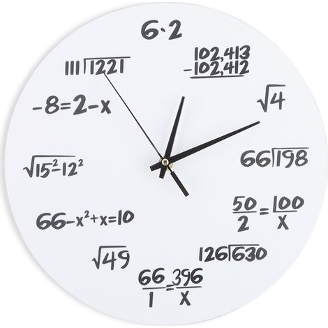 Horloge murale décoration 3D formule mathématique pour chambre d'enfants décoration de maison