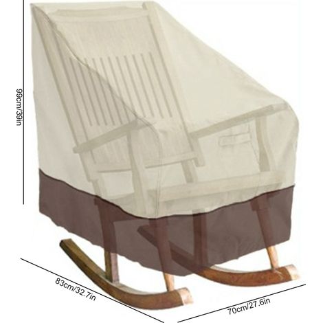 Housse pour fauteuil à bascule simple (70 x 83 x 99 cm), accessoire de jardin et de terrasse (1/5)