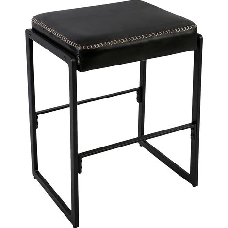 Tabourets de bar, Design élégant, Assise confortable, noir (1/2)