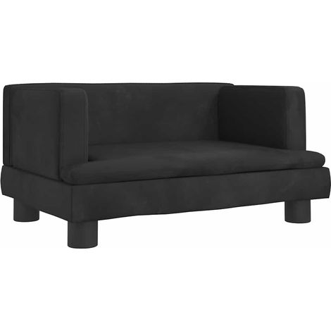 vidaXL Cama para perros de terciopelo negro 60x40x30 cm (1/2)