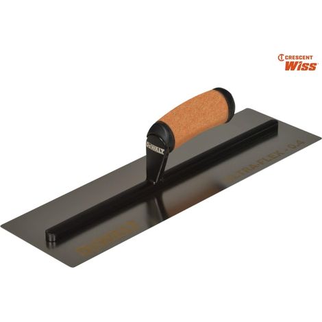 0.4mm FLEX Stainless Steel Flat Trowel, Leather Handle 16in - DDW2993