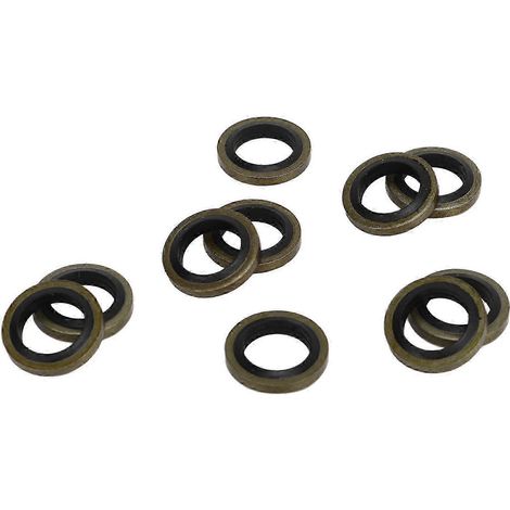 Lot de 20 rondelles d'étanchéité pour boulon banjo de 10 mm, référence 4934278, joints d'étanchéité en caoutchouc pour système d'injection diesel, compatibles avec les moteurs Cummins F74. (1/2)