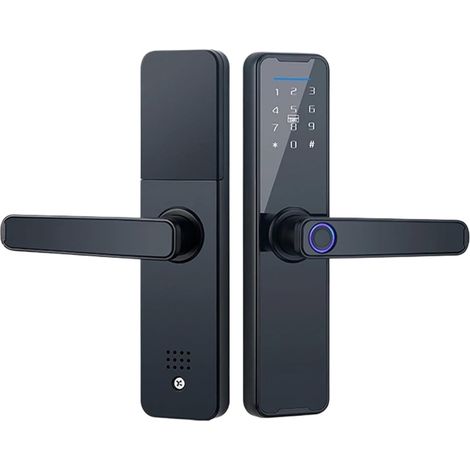 Serrure de Porte Intelligente électronique numérique, biométrique, Empreinte Digitale, Mot de Passe, déverrouillage à Distance, sans clé, for Bureau et Appartement(Double Tongue) (1/5)