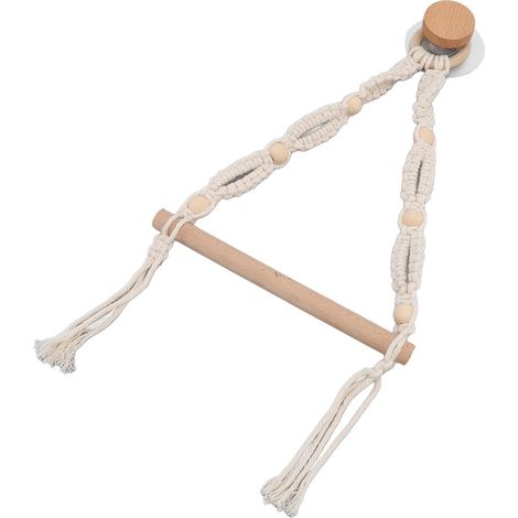 Handgefertigter Handtuchhalter aus Seil, im europäischen Vintage-Stil, dekorativer Halter für Küchen- und Badezimmer-Papierhandtücher. (1/5)
