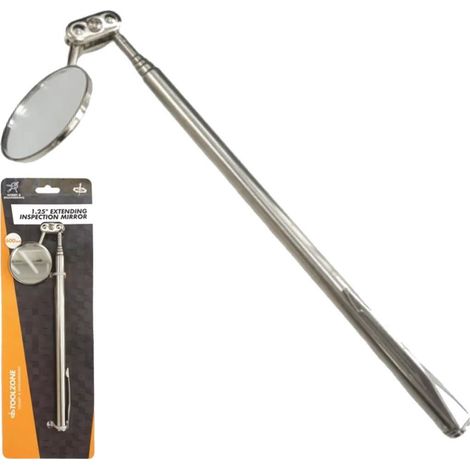 Toolzone Mechanics Inspection Mirror Telescopic Extending Circle 30mm