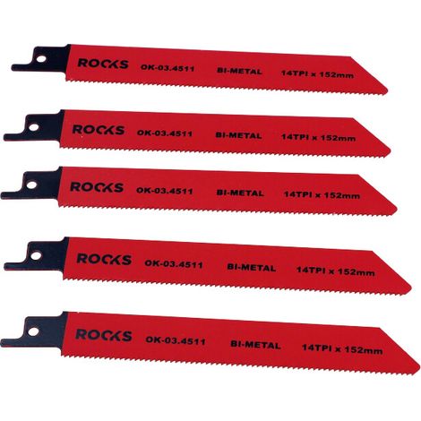 Set lame per sega a gattuccio ROOKS bi-metal per acciaio 152 mm (OK-03.4511)