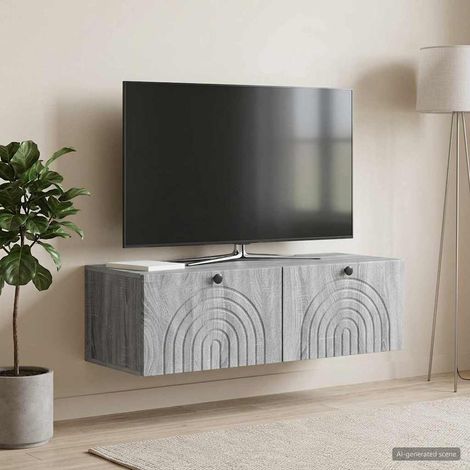 Wandmontierter TV-Schrank Graues Sonoma 99 x 41 x 30 cm (1/5)