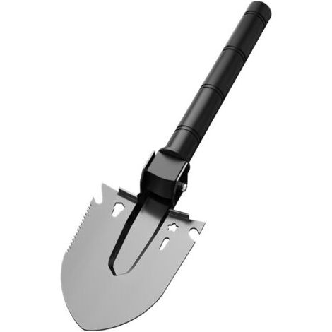 QORVA-Mini Pelle Pioche, Pelle de Survie, Pelle Camping, pour La Randonnée en Plein Air, La Survie, Le Pelletage de La Neige, Le Jardinage, Le Camping